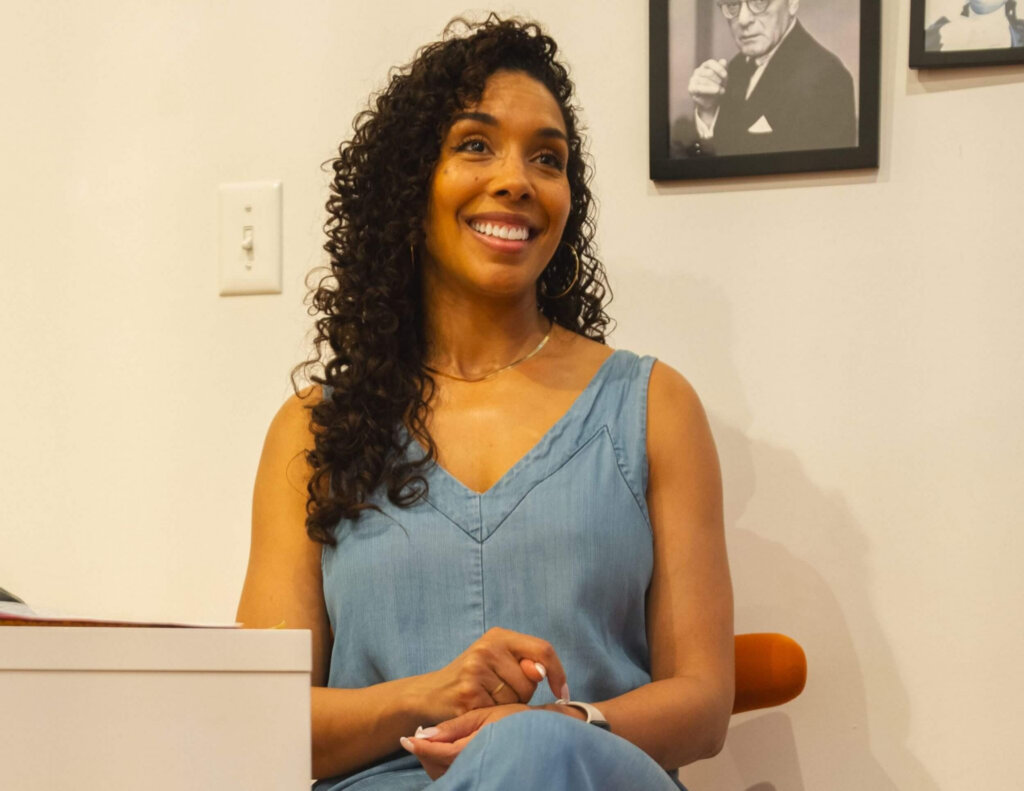 Actors training in a studio class at Terry Knickerbocker Studio, demonstrating the embodied listening and repetition work central to the TKS Conservatory Experience.