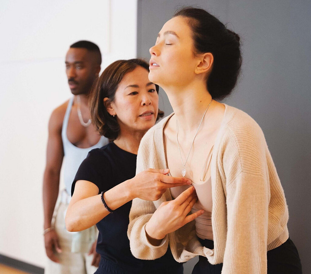 Movement training for actors at Terry Knickerbocker Studio, developing physical awareness, alignment, and expressive control