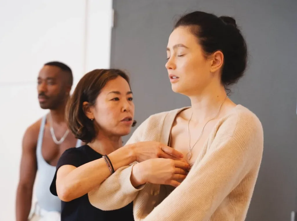 A movement training class for actors preparing for camera and motion capture performance