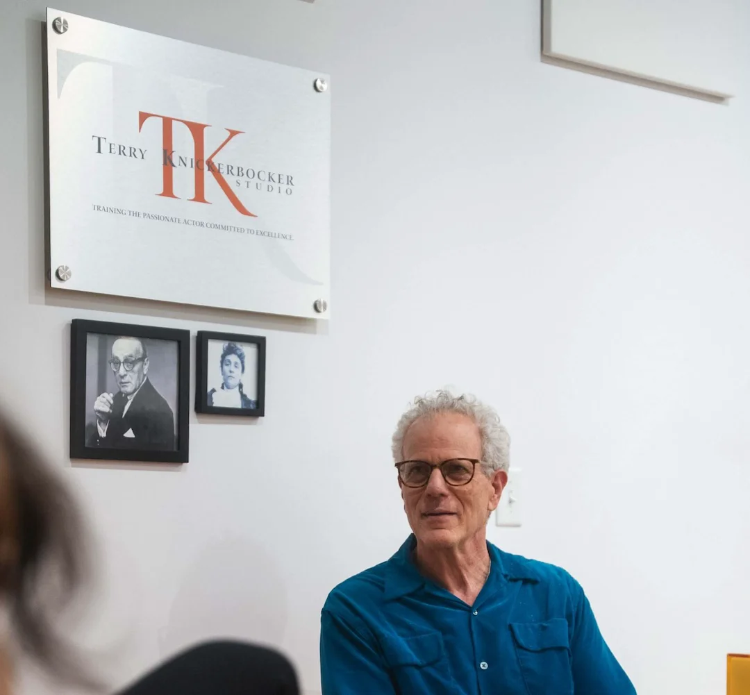 Terry Knickerbocker teaching an acting class at Terry Knickerbocker Studio in Brooklyn, NYC.